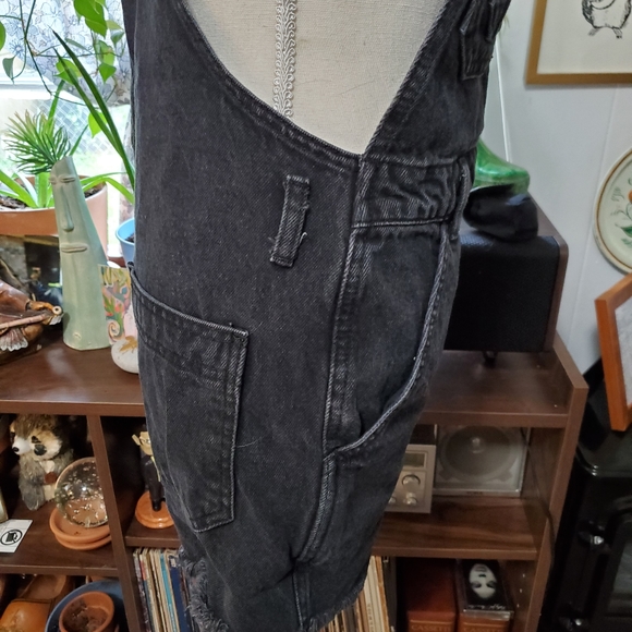 TOPSHOP MOTO black denim overalls - Picture 4 of 6